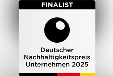 Logo für die Finalisten des deutschen Nachhaltigkeitspreises  im Bereich Unternehmen