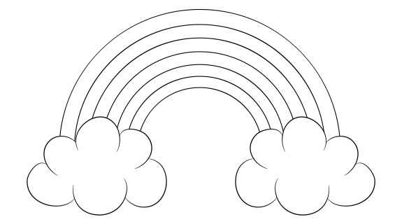 Arcoíris para colorear