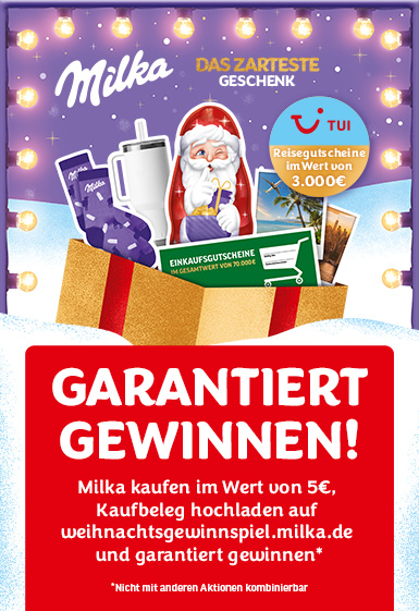 Gewinnen Sie mit Müller und Milka garantiert tolle Preise