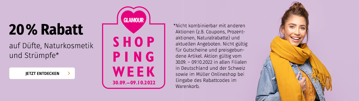 Glamour Shopping Week (20% auf Düfte, Naturkosmetik und Strümpfe)