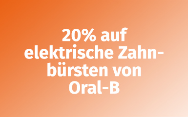 20% auf elektrische Zahnbürsten von Oral-B