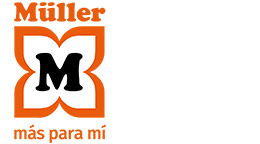 Logotipo estándar con eslogan - MÜLLER. Más para mí,