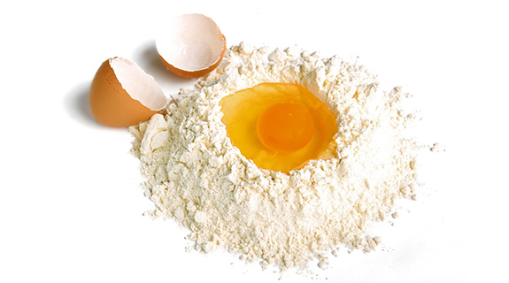 Zutaten Ei und Mehl