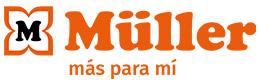 Logotipo (horizontal) con eslogan: MÜLLER – más para mí