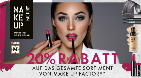 20% Rabatt auf Make Up Factory