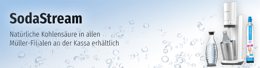 SodaStream natürliche Kohlensäure in allen Müller-Filialen