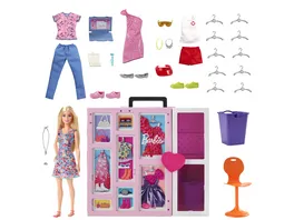 Barbie Traumkleiderschrank mit Puppe Moden Accessoires