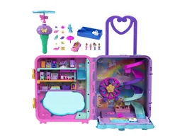 Polly Pocket Puppen Pollyville Urlaub im Rollkoffer Spielset