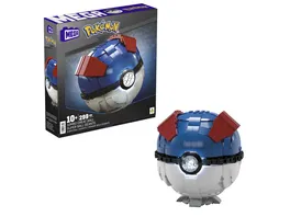 MEGA Pokemon Jumbo Superball Bauset mit Lichtern 299 Teile fuer Sammler