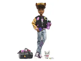 Monster High Puppe Clawd Wolf Puppe mit Gargoyle Bulldogge als Haustier und Zubehoer