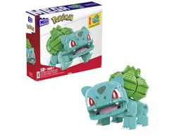 MEGA Pokemon Jumbo Bisasam Bauspielzeug Set mit 1 Actionfigur 789 Teile fuer Kinder