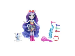 Enchantimals Puppen Glam Party Deluxe Hair Puppe mit Freundefigur