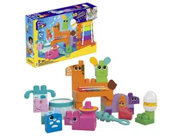 MEGA BLOKS Fisher Price Musikspass Bauernhoftiere sensorisches Blockspielzeug 45 Teile fuer Kinder