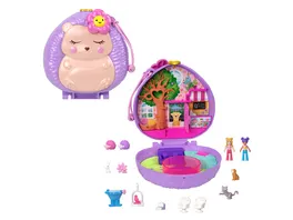 Polly Pocket Puppen und Spielset Reisespielzeug Igel Cafe Schatulle