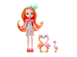 Enchantimals Puppen Sunshine Beach Flamingo Family Puppe und Figuren