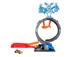 Hot Wheels City Angriff der Fledermaus Spielset mit Spielzeugauto im Massstab 1 64