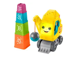 Fisher Price Zaehlen Stapeln Kran mit Bloecken Lichtern und Geraeuschen mehrsprachige Version