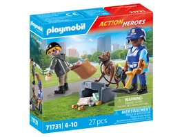 PLAYMOBIL 71731 ACTION HEROES Spurensuche mit Hund