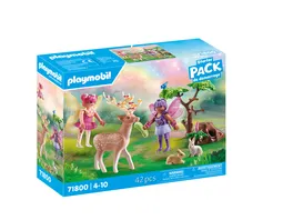 PLAYMOBIL 71800 Fairies Feen mit suessen Waldtieren