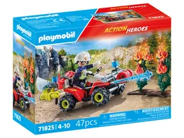 PLAYMOBIL 71825 ACTION HEROES Feuerwehr Quad loescht Heckenbrand