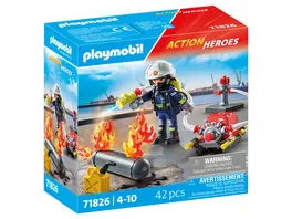 PLAYMOBIL 71826 ACTION HEROES Loeschung eines Gastanks