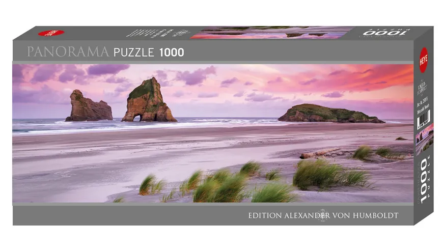Heye Panoramapuzzle 1000 Teile - Alexander von Humboldt, Wharariki Beach