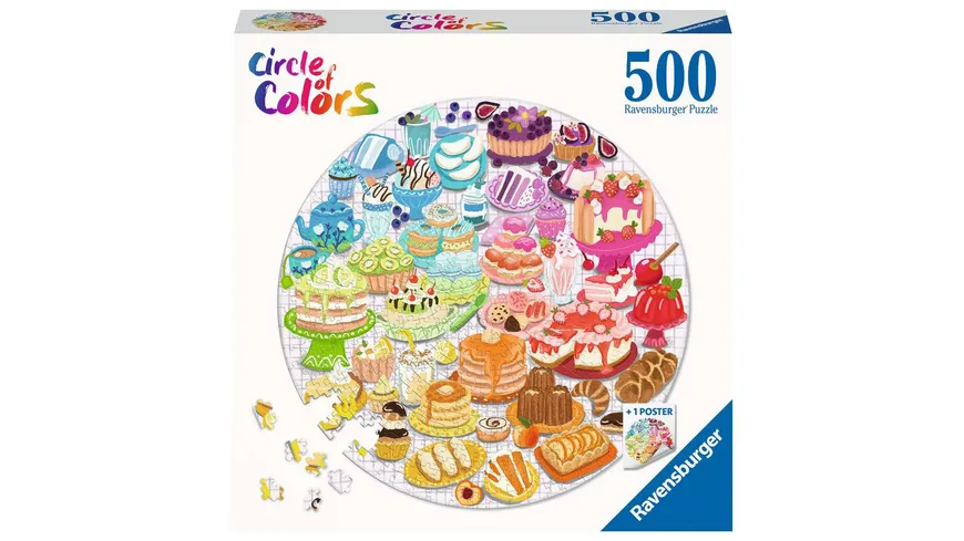 Ravensburger Puzzle - Circle of Colors - Desserts & Pastries 500 Teile