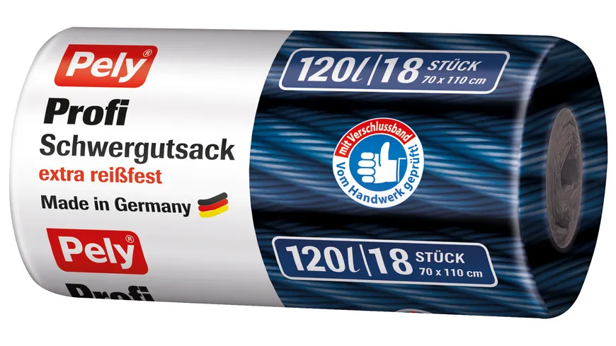 Pely® Profi Schwergutsack mit Verschlussband 120 Liter