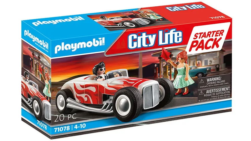 PLAYMOBIL 71078 - City Life - Starter Pack Hot Rod