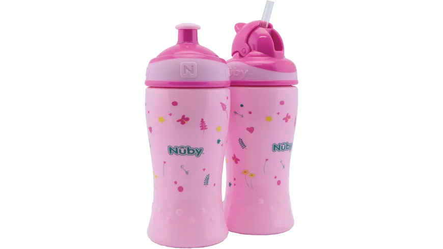 Nûby Trinkflaschenset Pink