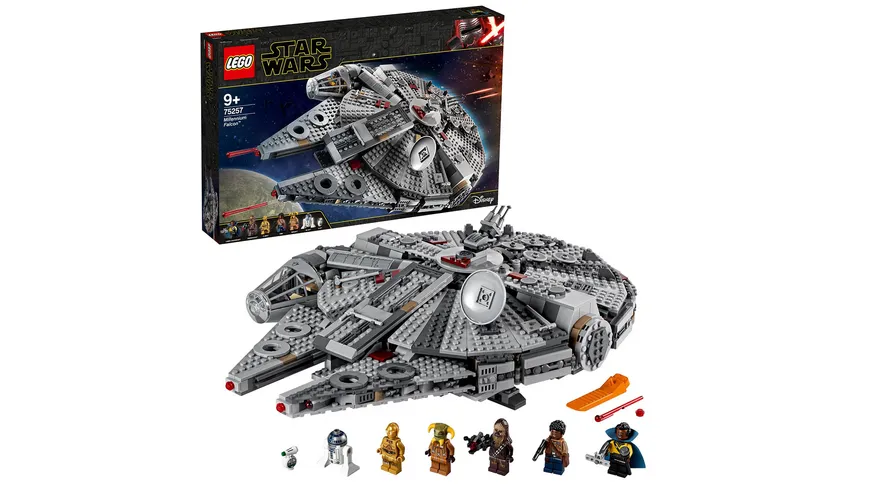 LEGO Star Wars 75257 Millenium Falcon, Raumschiff Set mit Minifiguren