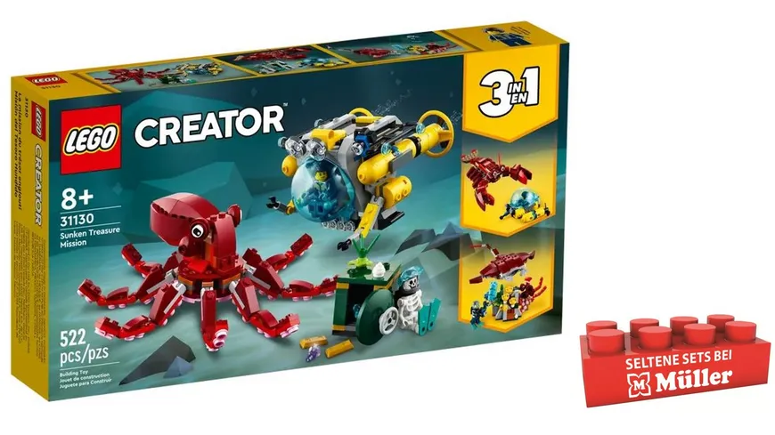 LEGO Creator 31130 3in1 Schatzsuche am Meeresgrund Konstruktionsspielzeug