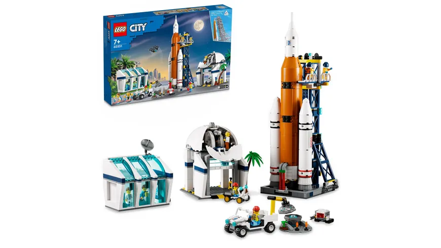 LEGO City 60351 Raumfahrtzentrum, Weltraum-Spielzeug ab 7 Jahre