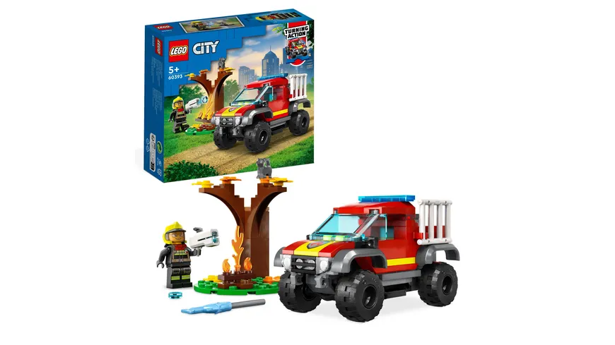 LEGO City 60393 Feuerwehr-Pickup, Feuerwehrauto-Spielzeug