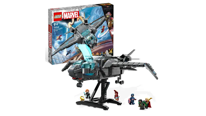LEGO Marvel 76248 Der Quinjet der Avengers, Raumschiff Set