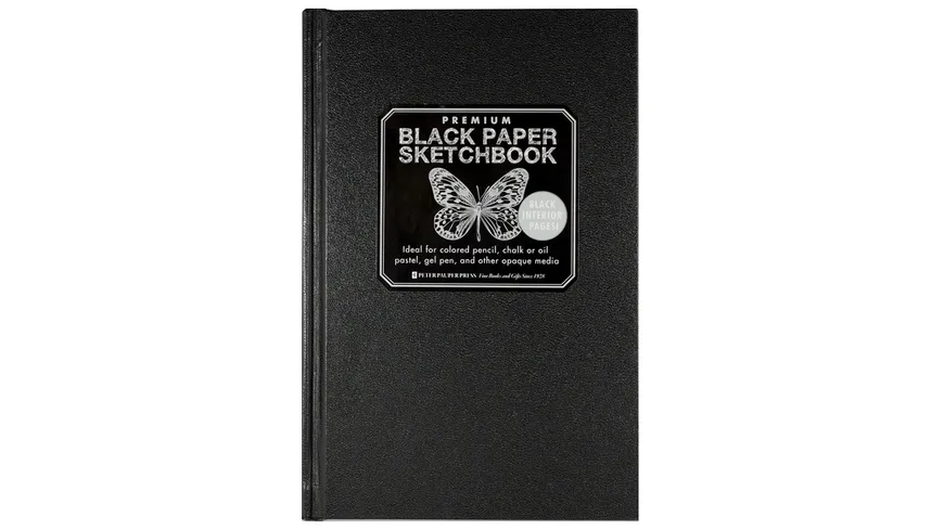 Leykam Skizzenbuch A5 schwarz perforiert 96 Blatt 110 g/m²