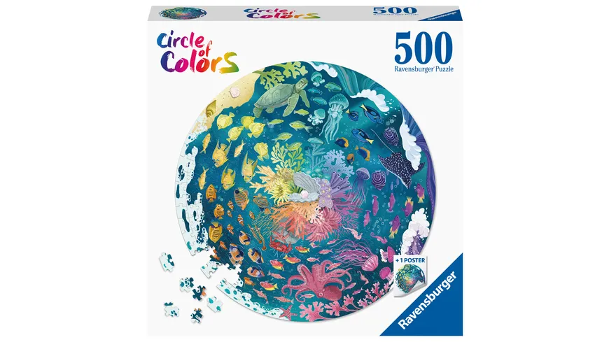 Ravensburger Puzzle - Circle of Colors - Ocean & Submarine 500 Teile
