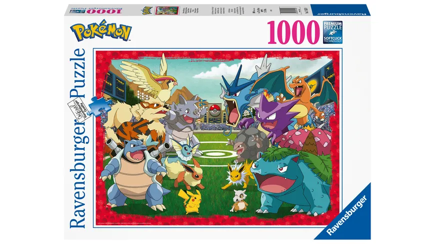Ravensburger Puzzle - Pokémon Kräftemessen - 1000 Teile Pokémon Puzzle für Erwachsene und Kinder ab 14 Jahren