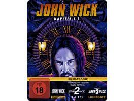 John Wick 1 3 Collection Limited Edition Steelbook 3 4K Ultra HDs