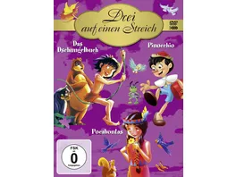 3 auf einen Streich Die Maerchenbox 3 Das Dschungelbuch Pinocchio Pocahontas 3 DVDs