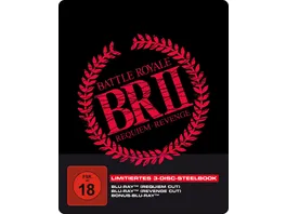 Battle Royale 2 Limitiertes 3 Disc SteelBook inkl Requiem Cut Revenge Cut und Bonus BD Blu Ray