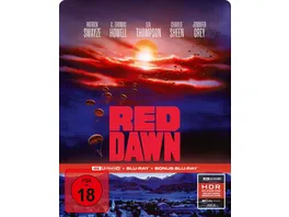 Red Dawn Die rote Flut 3 Disc Limited SteelBook 4K Ultra HD Blu ray Bonus Blu ray