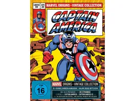 Marvel Origins Captain America I II Dr Strange Mediabook Cover B Limited Edition auf 500 Stueck BD 2x DVD