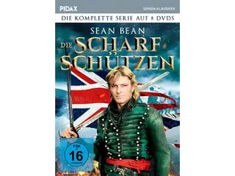 Die Scharfschuetzen Komplettbox Sharpe Die komplette preisgekroente 16 teilige Abenteuerserie mit Sean Bean Pidax Serien Klassiker 8 DVDs