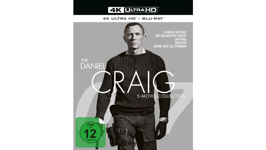 James Bond - The Daniel Craig 5-Movie-Collection  (4K Ultra HD)  (5 BR4K) (+ 5 Blu-ray2D)